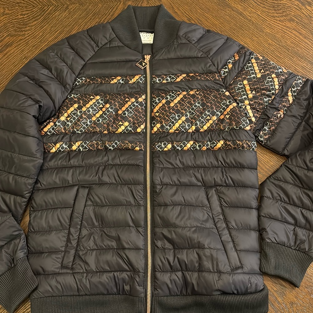 WOMENS - Diadora Italy black & rose gold puffy lightweight jacket  XS